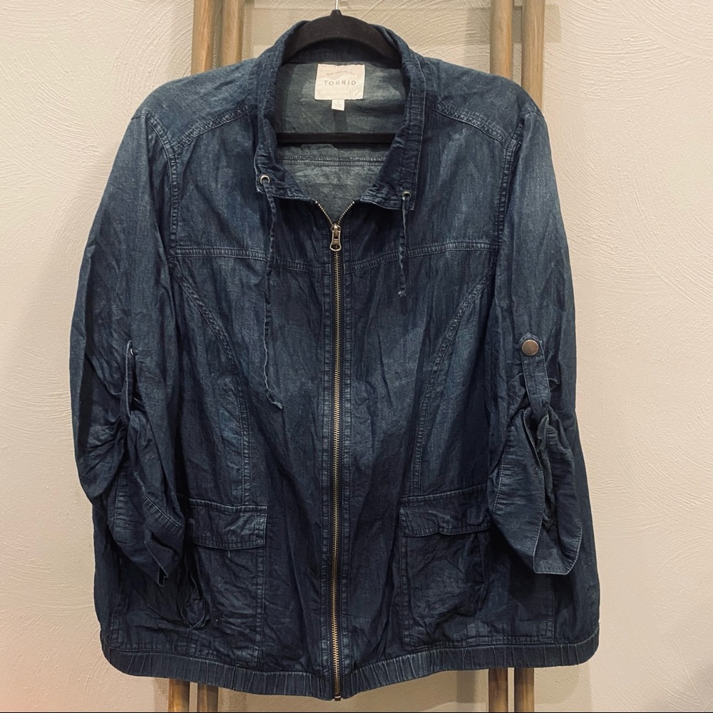 Torrid Chambray Utility Jacket - image 1
